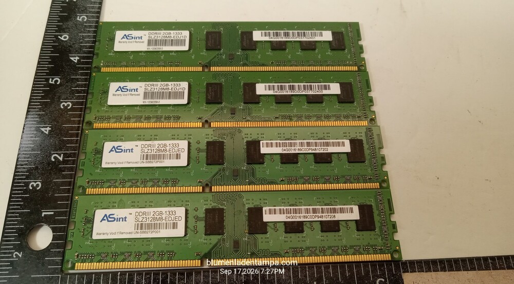 8GB (4x2GB) ASint DDR3-1333 PC3-10600U Desktop RAM Memory Kit